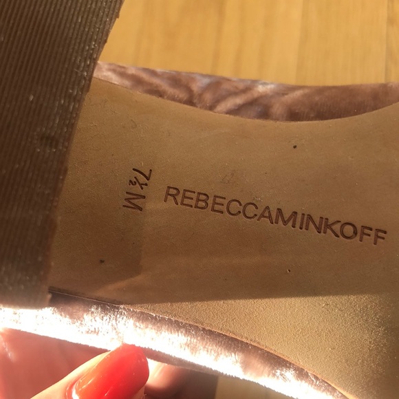 Rebecca Minkoff Suede Heeled Loafers Sz 7.5 - Picture 3 of 6